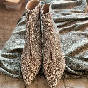 Betsey Johnson Cady rhinestone booties